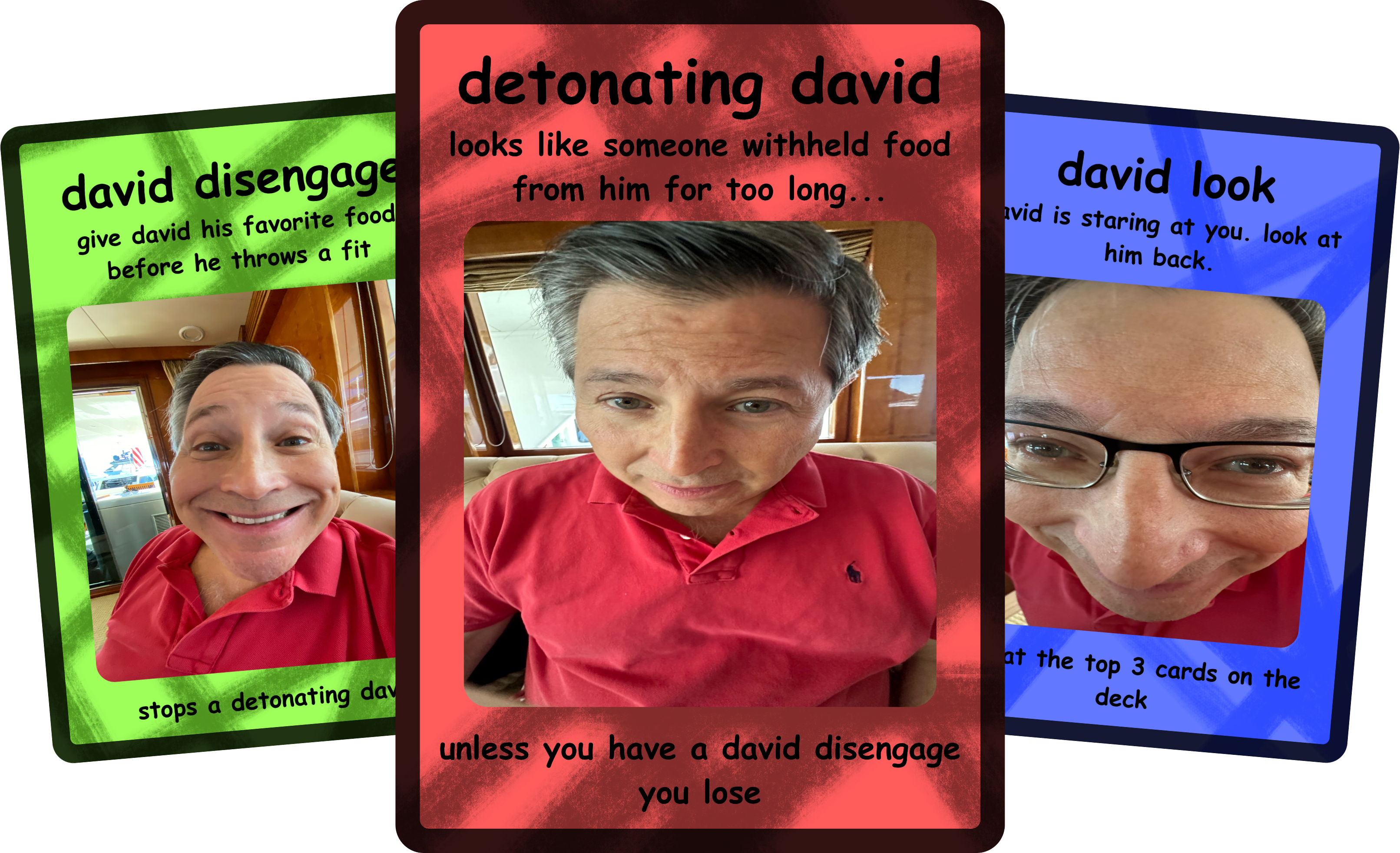 Detonating David Cards